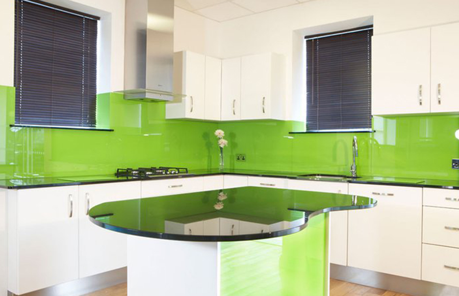 Green Glass Splashback Brighton